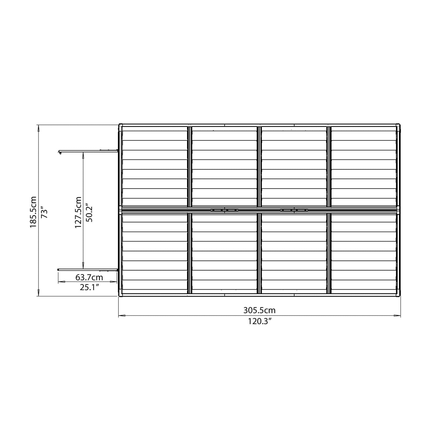 Palram - Canopia SkyLight Storage Shed - 6' Wide - Tan - mygreenhousestore.com