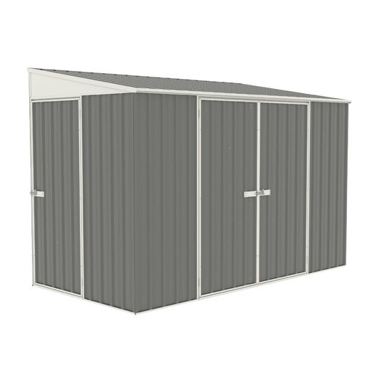 Absco | 10x5 ft Lean To Metal Bike Shed
