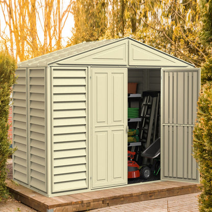 DuraMax | Woodbridge Vinyl Storage Shed with Foundation - 10.5x5x6 ft
