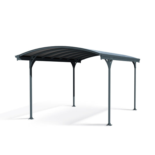 Canopia | 10x16 ft Vitoria 5000 Polycarbonate Carport  - Gray/Gray