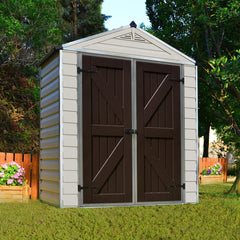 Canopia | SkyLight Polycarbonate Storage Shed - 6' Wide - Tan/Gray
